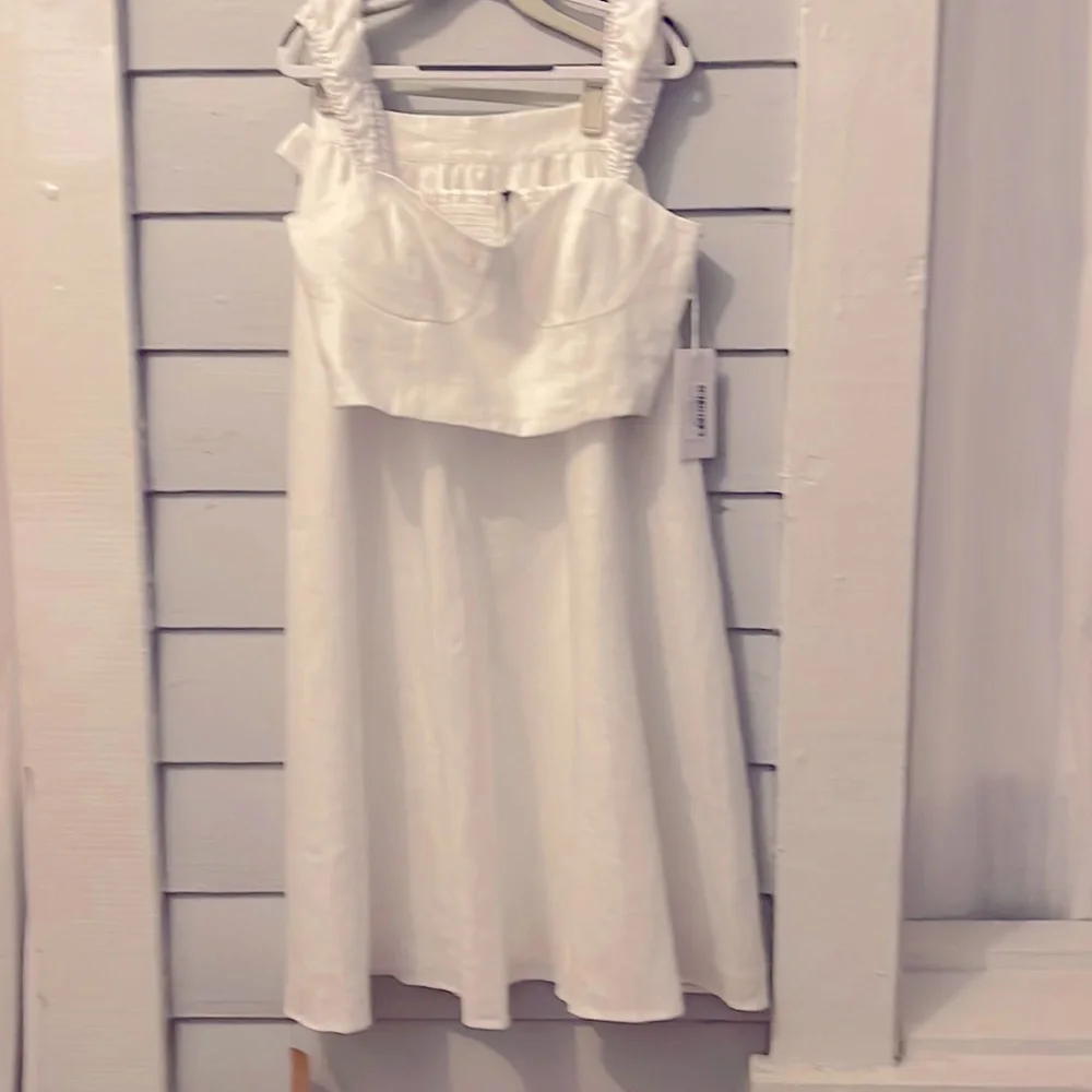 Reformation NWT clyde linen two piece white 8 Petite
